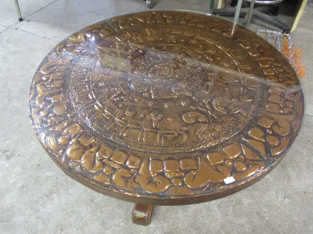 Retro Copper Top Coffee Table Image 1++